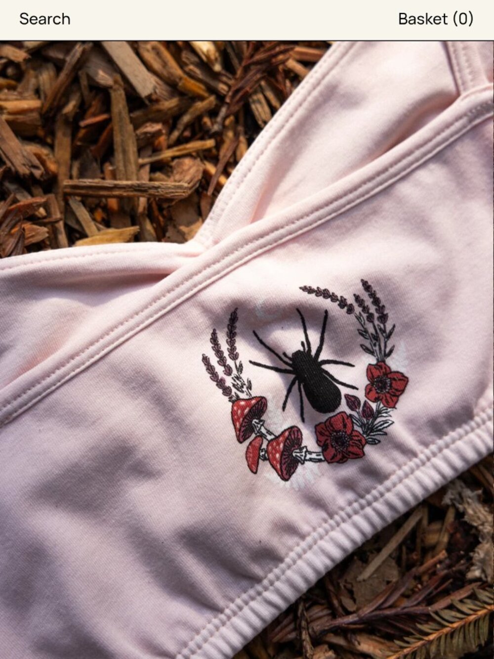 Purusha People - Pink Widow Bloom Bralette - Picture 6 of 6